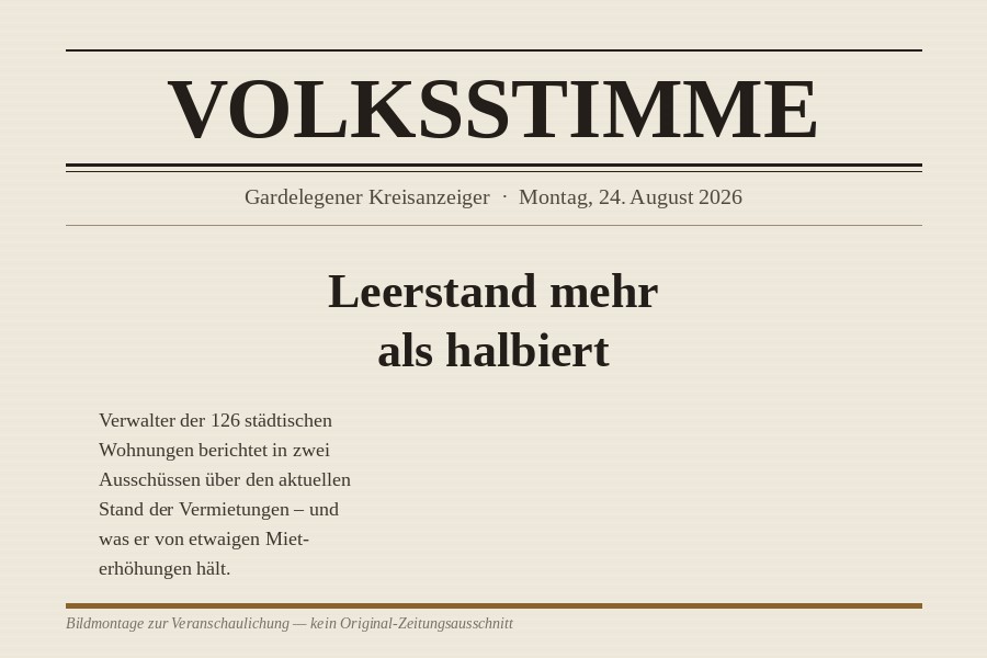 Leerstand mehr als halbiert